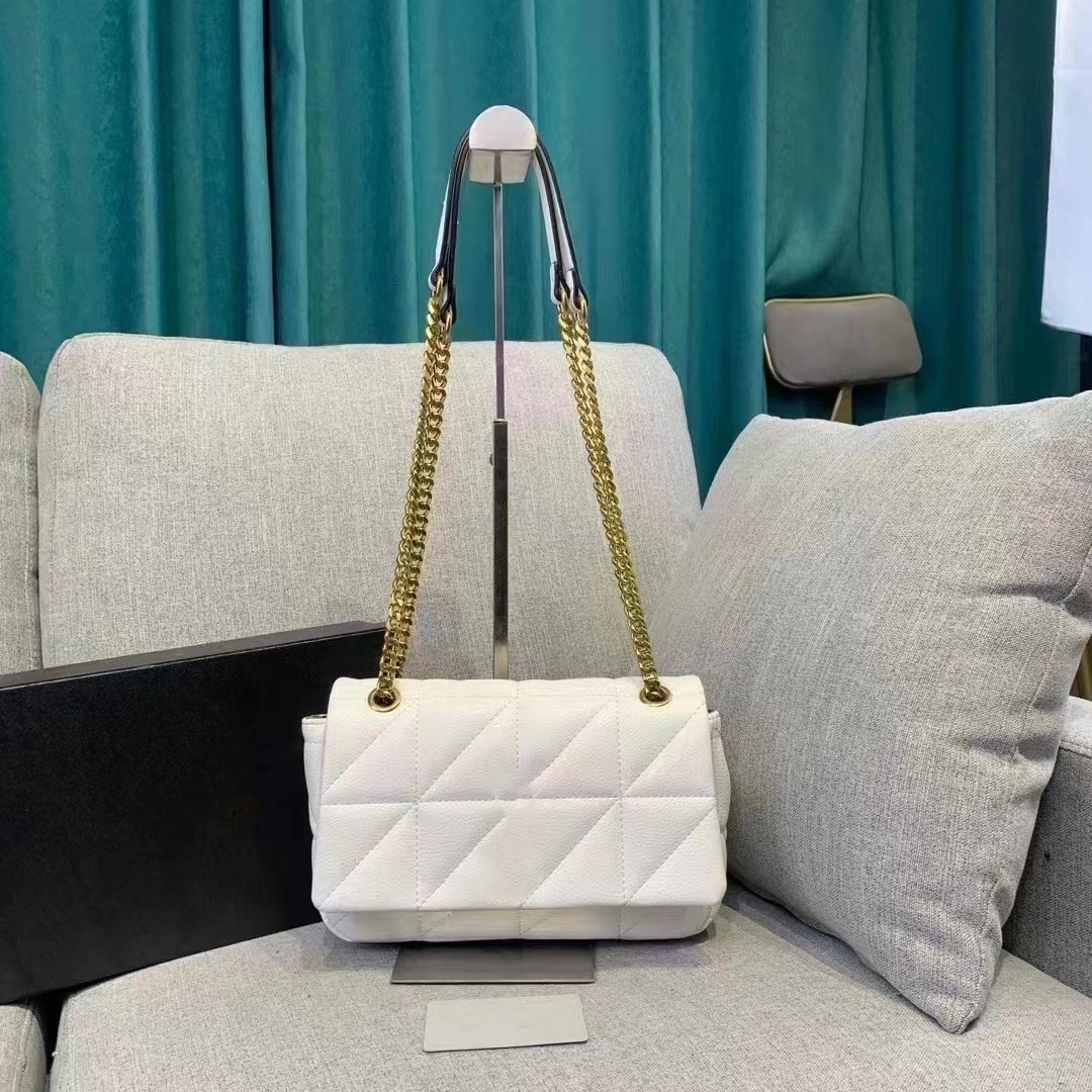 

High-end hobo Telfars bag Jamie Medium Chain Bag Carre Rive Gauche Quilted Overstitching in Satin and Leather Magnetic Closure Crossbody Handbags Doubled PUFFER bag