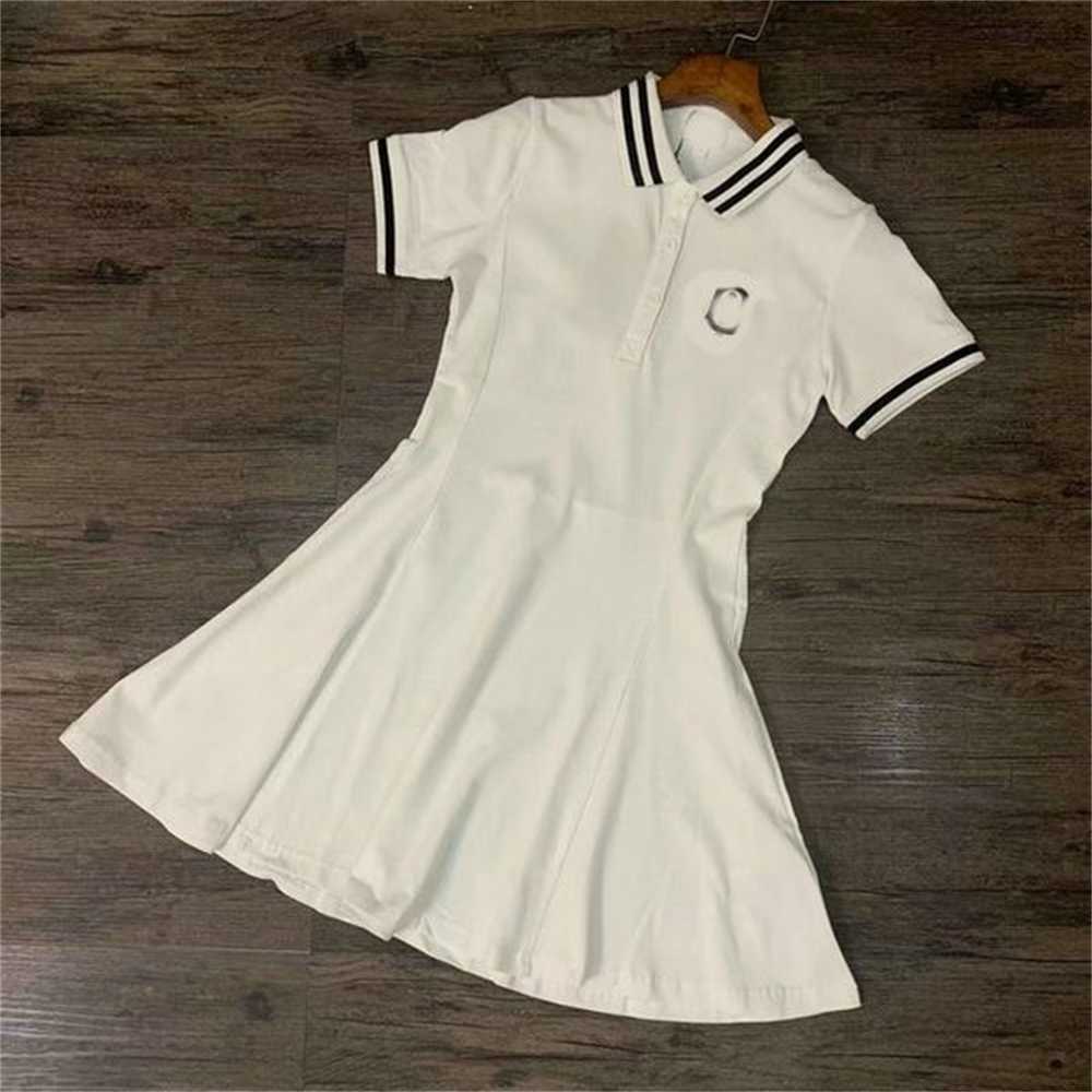 

Women Casual Dresses Classic Knit Dress Fashion Letter Pattern Summer Short Sleeve High Quality Womens 0WGV, Black