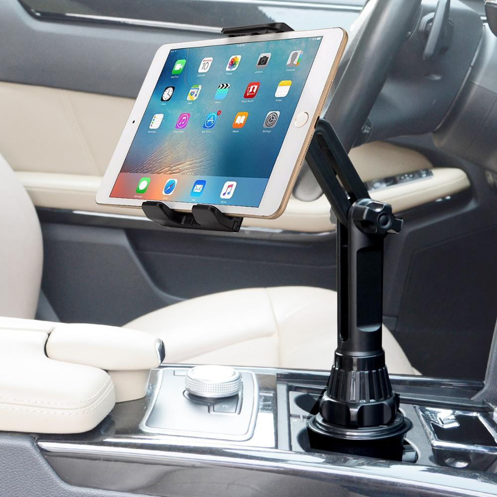 

Stands Universal 360 car Cup Holder Tablet Automobile Mount Cradle for Apple IPad Pro 12.9 Air 2019 Mini 4 for Samsung tab S7 plus 12.4