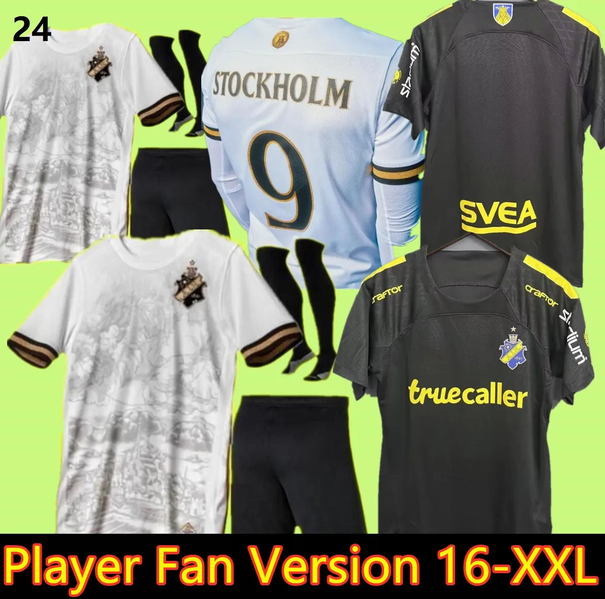 

2023 AIK Solna SOCCER jerseys STOCKHOLM special limited-edition FISCHER HUSSEIN OTIENO GUIDETTI THILL TIHI HALITI 132-year 23 24 jersey football shirts man kids, White