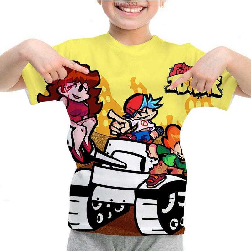 

Q6ba 2z2t Men's T-shirts Boys Friday Night Funkin t Shirt Cartoon Fnf Game Funny Short Sleeve Summer Children 3d T-shirt Kids Kawaii Clothes Anime Tsh, 18