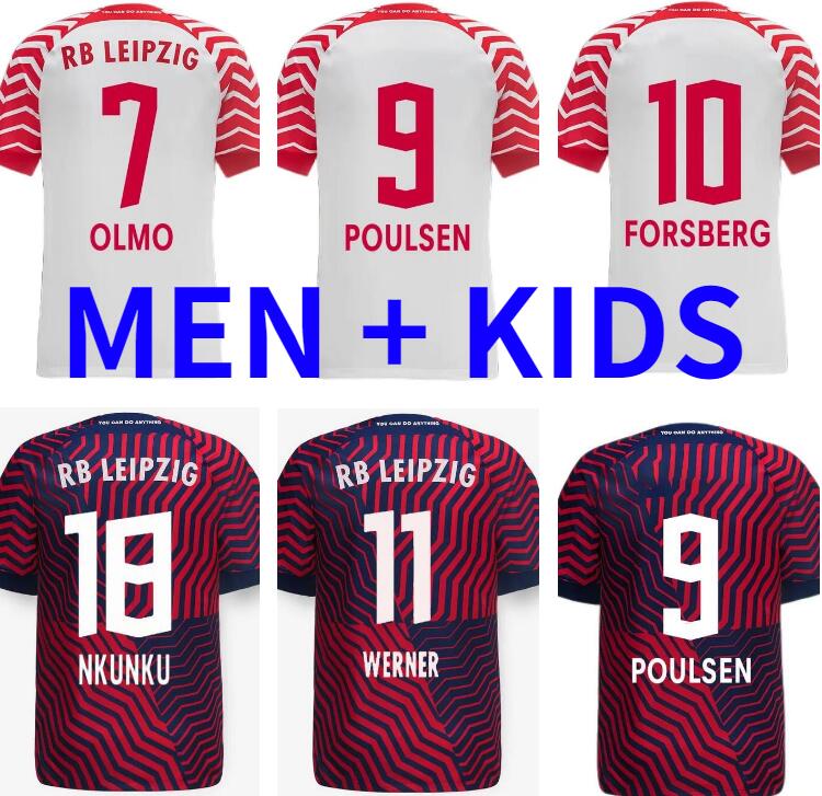 

23 24 RB NKUNKU Leipzigs SILVA Soccer Jerseys 4th 2023 2024 RBL football jerseys HAIDARA OLMO SZOBOSZLAI Poulsen Klostermann FORSBERG LAIMER Men Kids Kit Leipziges