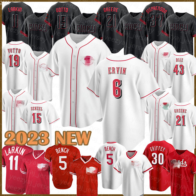 

2023 Man New 19 Joey Votto 6 Jonathan India Reds 15 Nick Senzel Baseball Jerseys Alexis Diaz Hunter Greene Tyler Stephenson Barry Larkin Johnny Bench, Mens (hongren)fugu