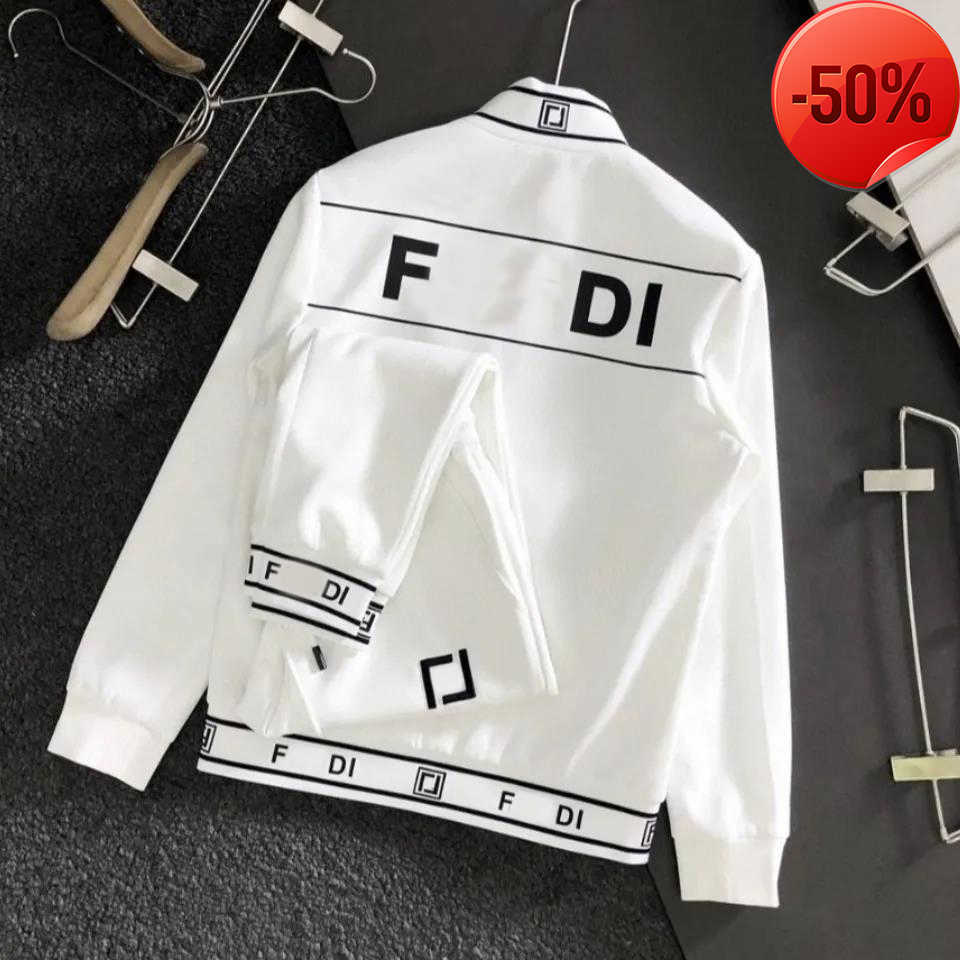 

Designers New Mens Tracksuits Fashion fendis Brand Men Suit Spring Autumn Men's Two-Piece Sportswear Casual Style Suits fendy, White1