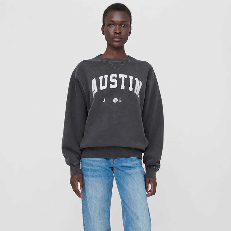 

23ss ANINES Niche Women Designer Sweatshirt Wash Water Stir-fry Pullover Snowflake BINGS Women Round Neck Sweater Fashion Hoodie, Berlin