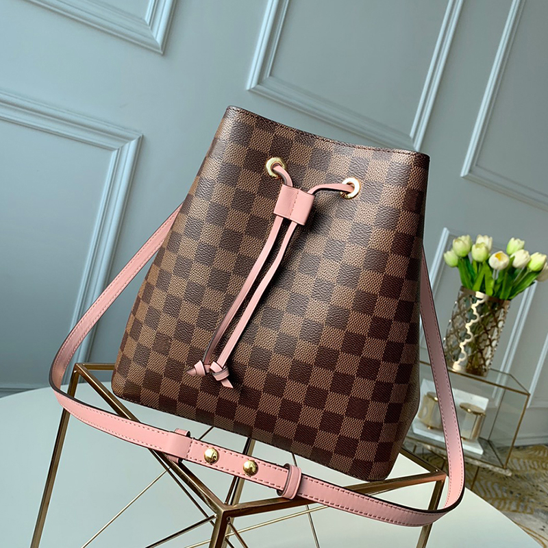 

Designer Bucket Bags Luxurys Backpack Genuine Leather Shoulder Bag 26CM High Imitation Shopping Bag With Box ZL058