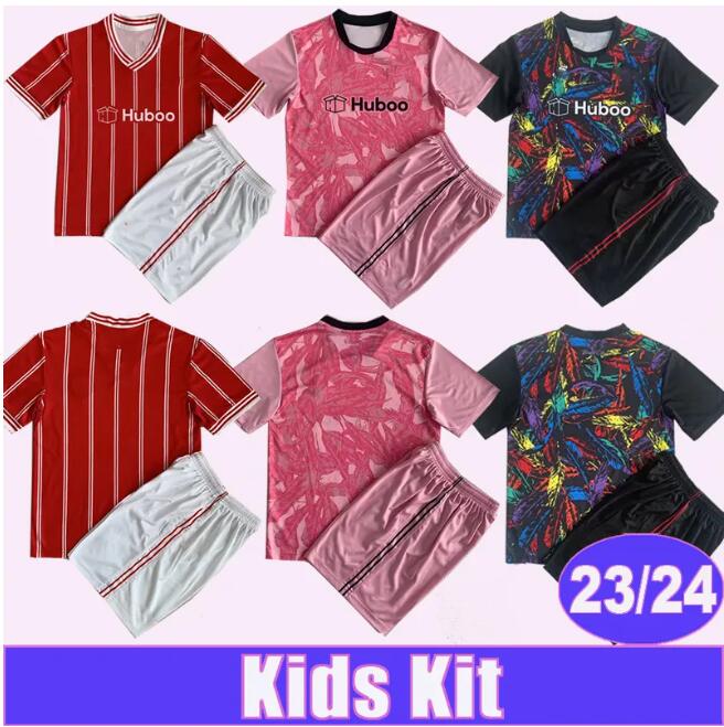 

2324 Bris Tol WEIMANN Kids Kit Soccer Jerseys City KALAS JAMES WILLIAMS MARTIN DASILVA WELLS Home Red Goalkeeper Football Shirt Short Sleeve Uniforms