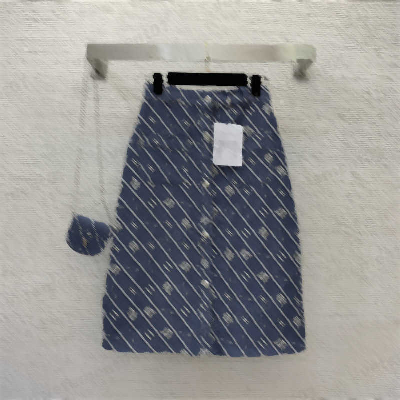 Designer Dress Fashion Womens Short Skirt Fashionable Logo Plaid Chain Jacquard Fabric Zip High Waist Skinny Long A-line Half Dresses Summer Sexy