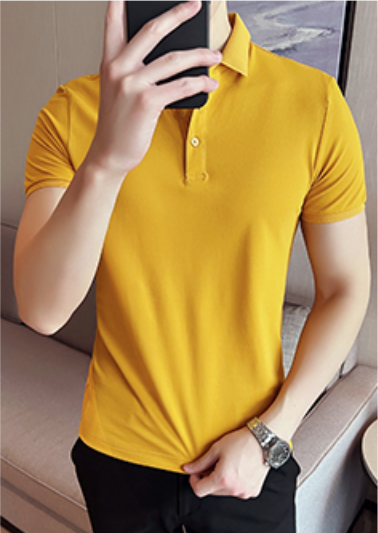 

Men's Polos Summer Multiple Colors High Quality Cotton Polo Shirts for Men/2023 Slim Fit Shorts Sleeve Stand Collar Tees Male 4Q1AU, Orange