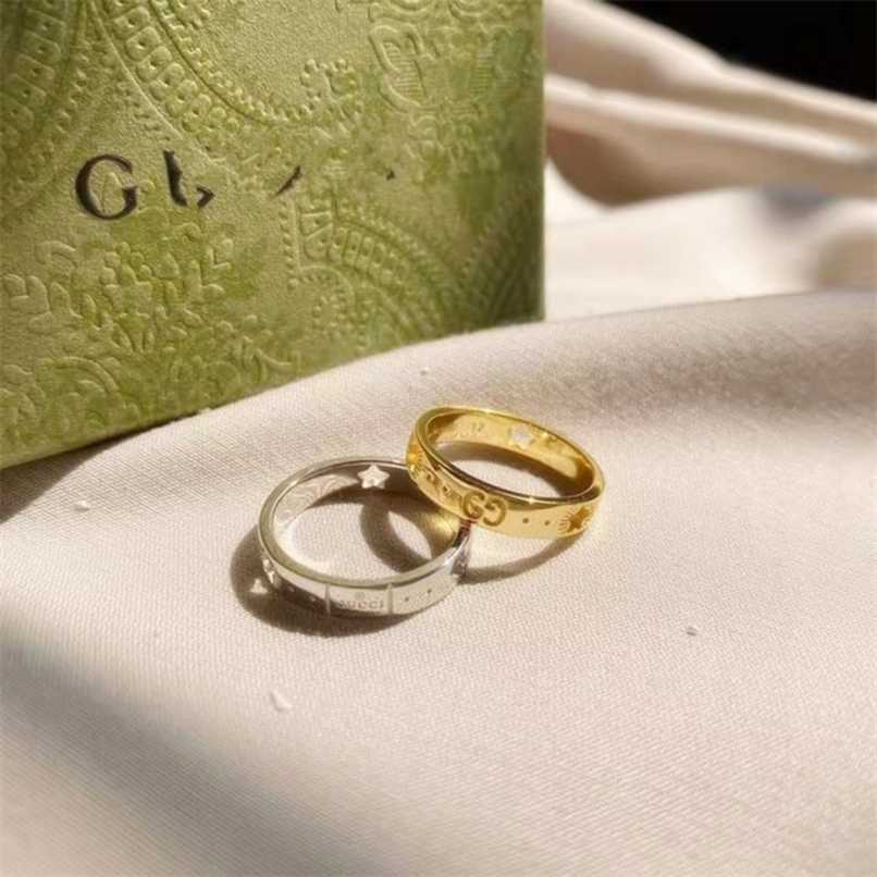 

70% off designer jewelry bracelet necklace Zhigujia hollow out star couple ring same for men women