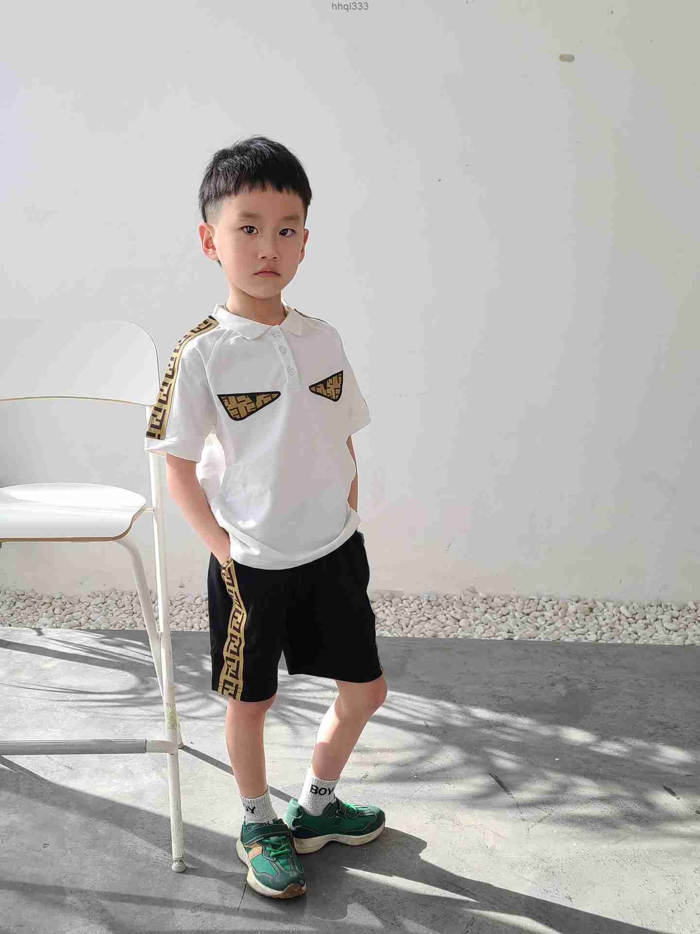 

Mfbi Dx7t Designer Boys Summer Sport Clothes Sets Children Colorful Letter Short Sleeve Polo Shirts with Shorts 2pcs Kids Cotton Casual Outfits A9694, 96855
