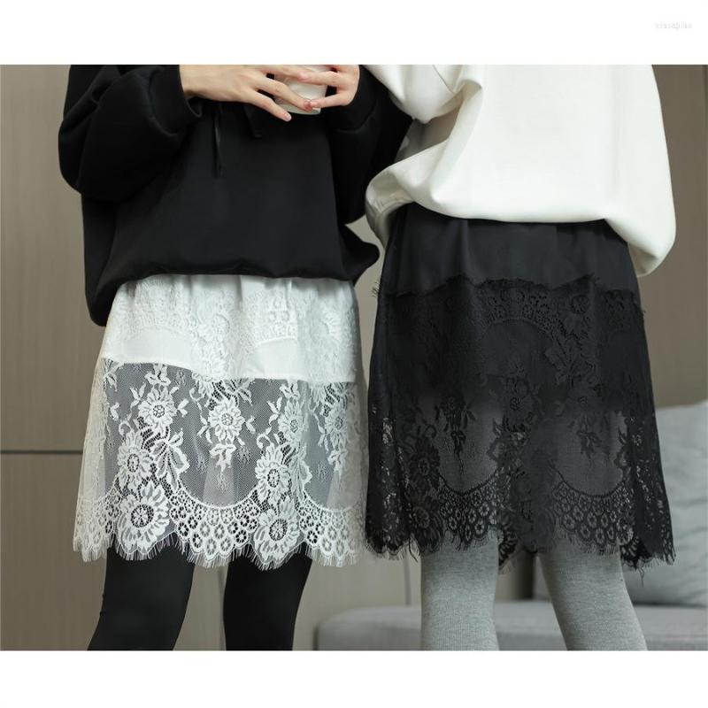 

Skirts Polka Dot Small Fart Curtain Women's Sweater B T Skirt Fake Half-length Hem Cover Hip Bucurtain Short, Style as picture