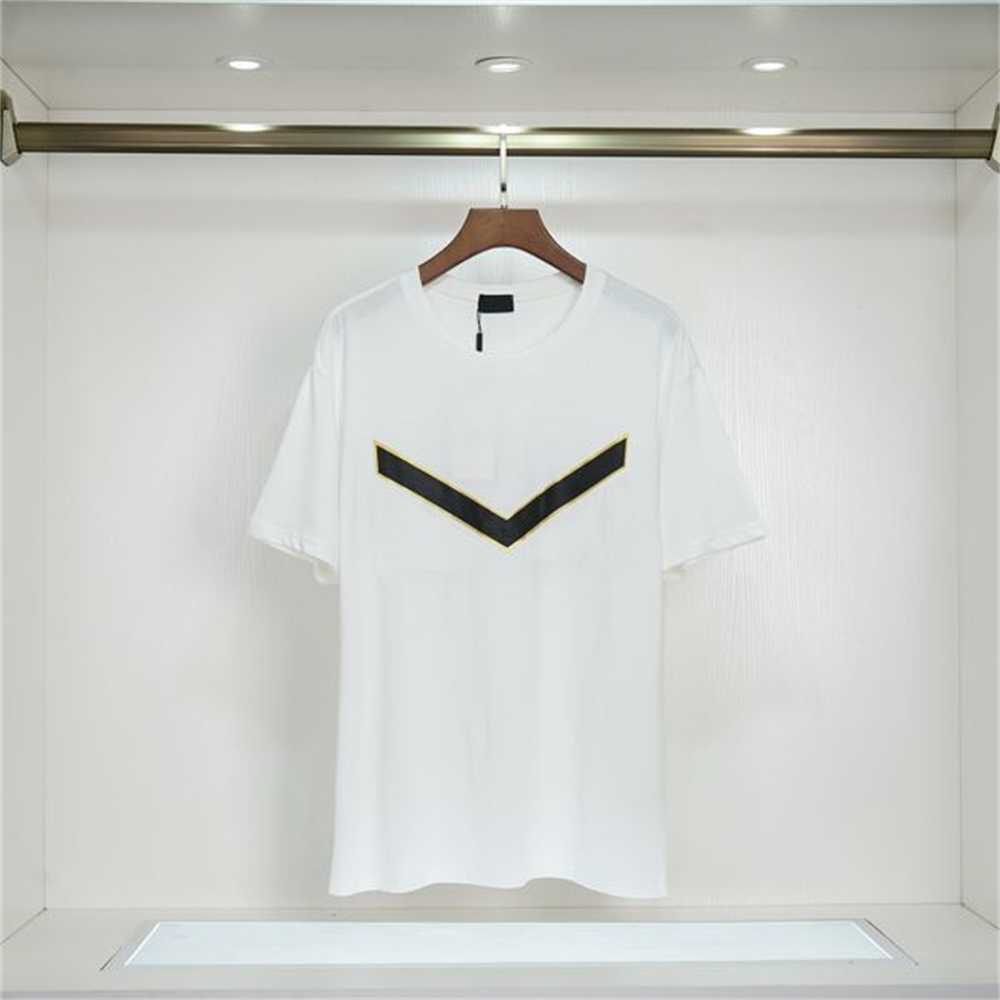 

designer mens Women's T-Shirt men t classic letter F shirt Fashion Tees Short Tops Style Slim Top Zipper Summer Casual Women luxury Pure cotton Clothing S-3XL HBCV, Gold