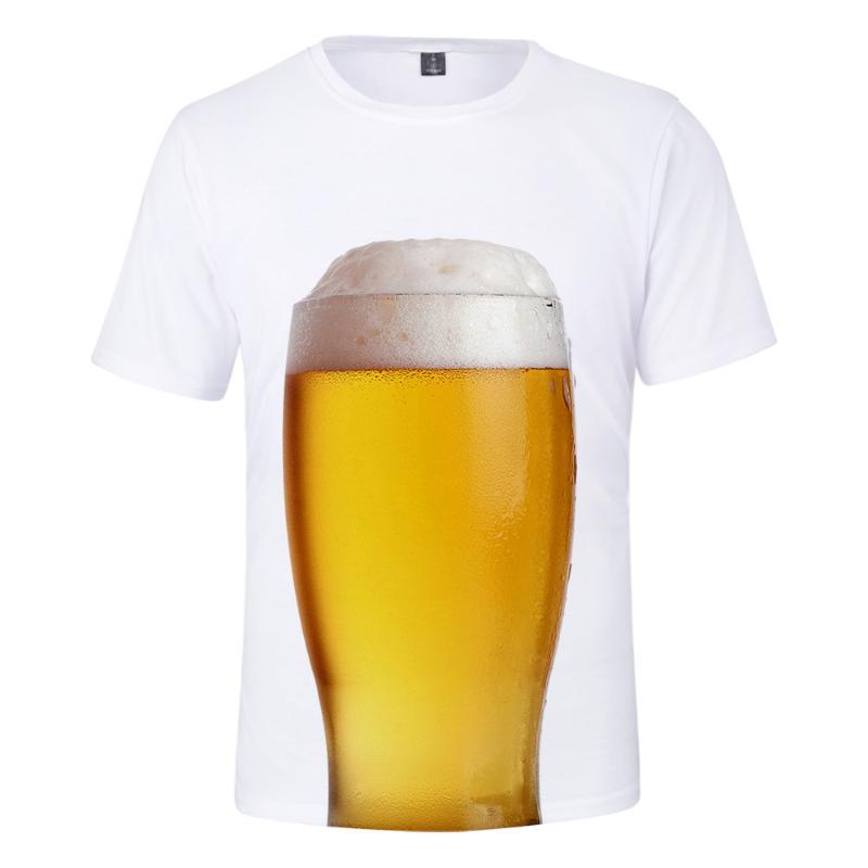 

Men's t Shirts Summer T-shirt 3d Beer Letters Print Men Women Funny Novelty Shirt O-neck Short Sleeve Tops Fashion Street Homme Top Tees 753B2, Green