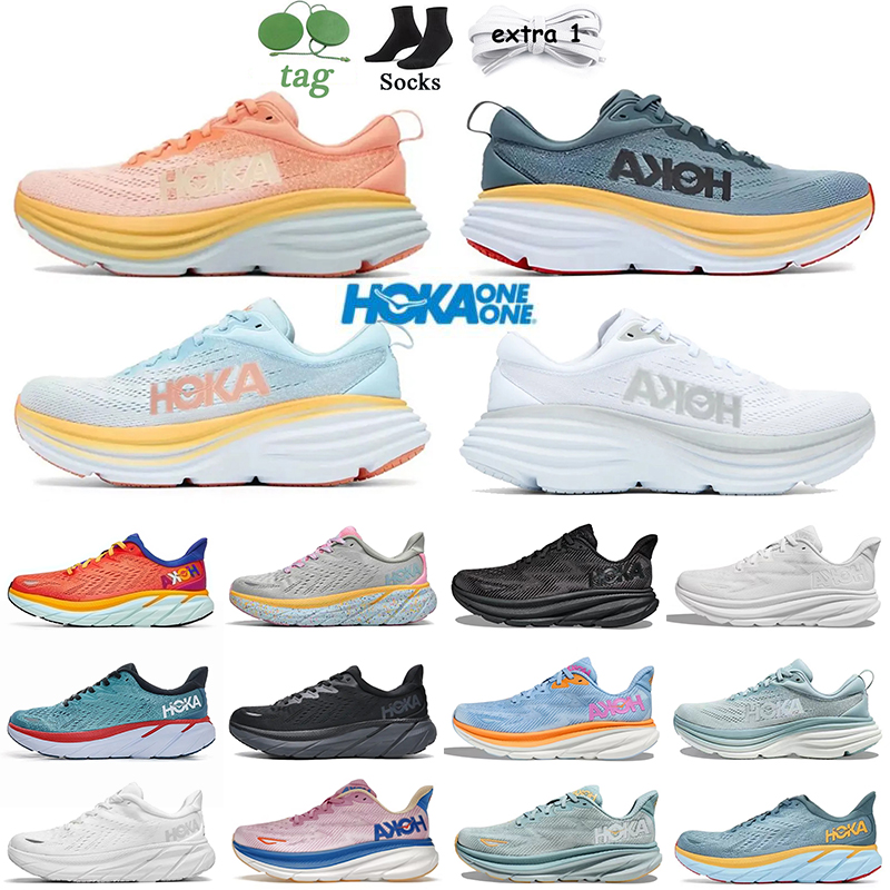 

2023 Hoak Bondi 8 Running Shoes Hokas Clifton 9 Outdoor Sports Sneakers Womens Mens Summer Soog Floral Free People Carbon x 2 on Cloud Goblin Blue Runner Sport Trainers, B16 bondi 8 summer song 36-45