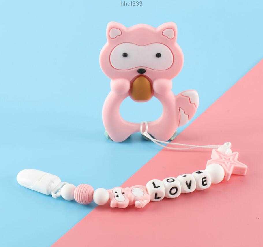 

7snv 81gn Ins Baby Pacifier Holders 52cm Safe Healthy Baby Bite Molar Food Grade Silicone Milk Bottle