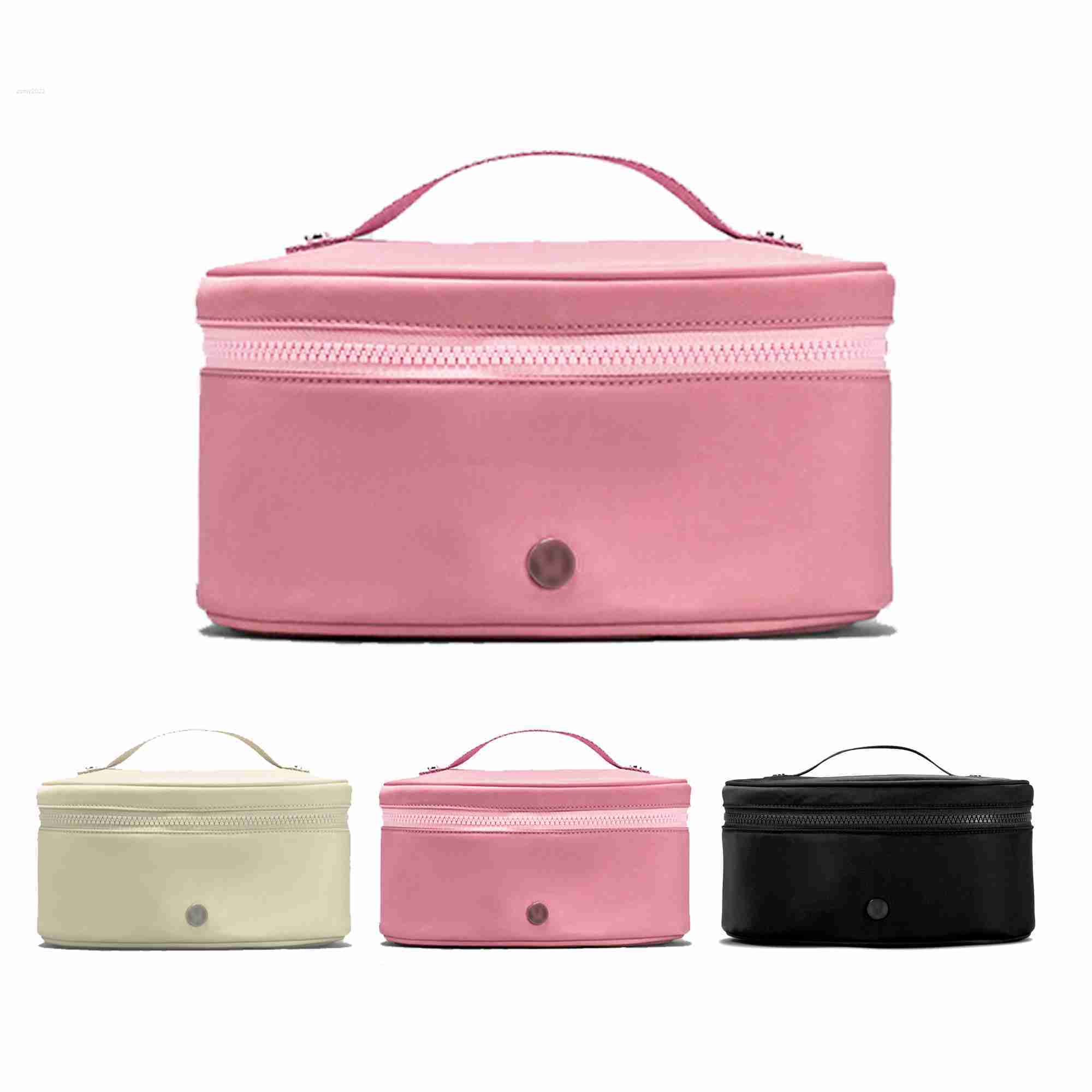 

3.5L Oval Top Access Stuff Sacks Cosmetic Bags Luxury Lulu Lemon Womens Makeup Pouch Bag Water Proof Duffel Mens Designer Purse Nylon Handbag Travel Wash Toiletry Bags, Pink