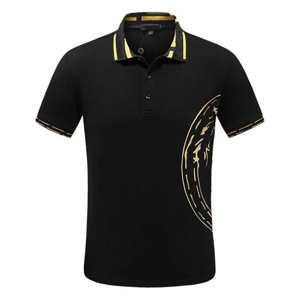 

Men's Tee Polos black White color Classic Domessa print fashion 100% cotton Casual 3XL 2XL B9OX, Customize