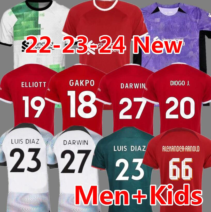 

22 23 24 soccer jerseys home away 3rd 2023 2024 football kit tops shirts men kids uniform, 23/24 away aldult epl
