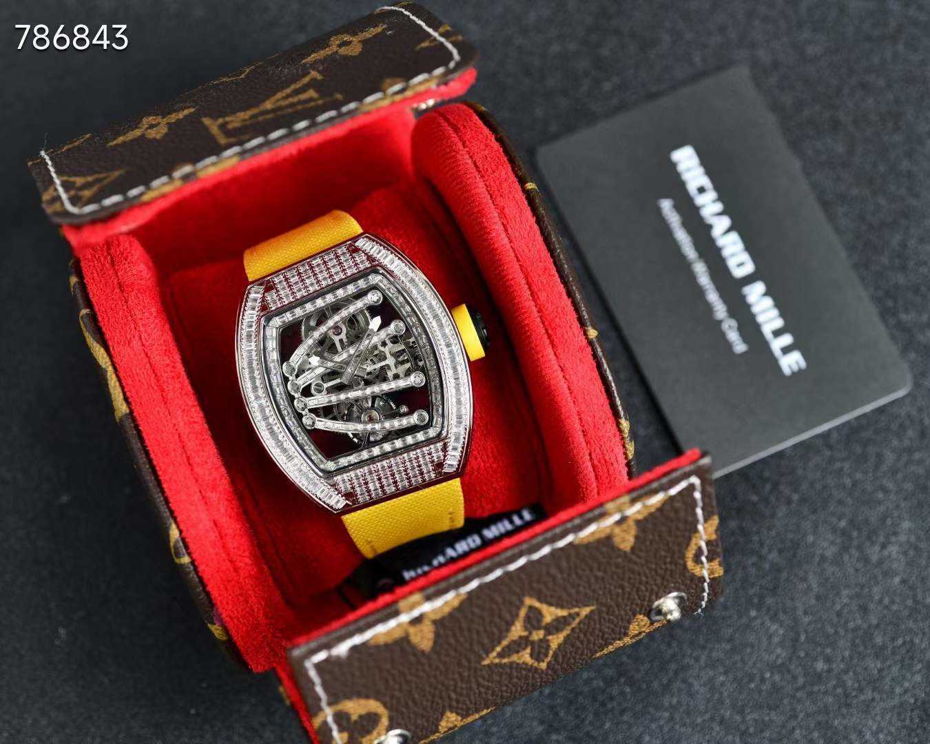 

Movement RM059-01 SUPERCLONE Carbon Active tourbillon Sports Mechanical Watch Rm59 Fiber Case Sapphire Mirror 51.10x 43.10 x 15.20 Sports watches Yohan Blake 3TR0, As shown