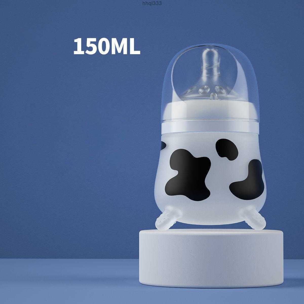 

L8zt Enqm Silicone Baby Feeding Bottle Cute Cow Imitating Breast Milk for Born Infant Anti-colic Anti-choking Milk Feeding Supplies 211023