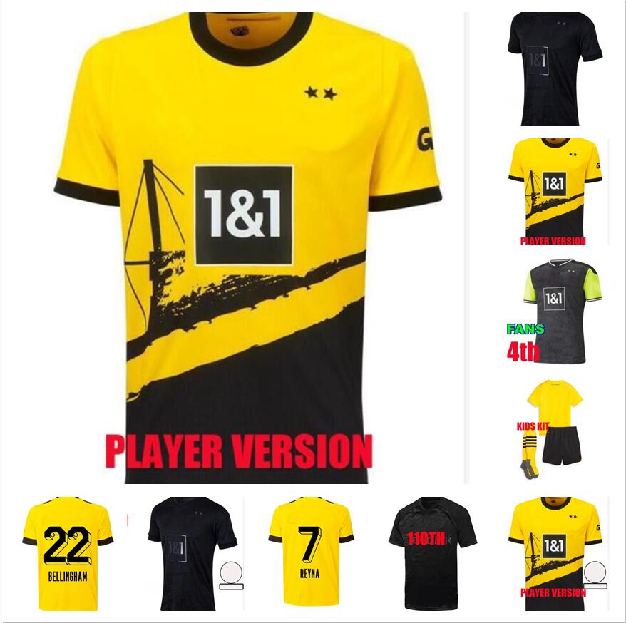 

REUS soccer jerseys 23 24 season HALLER 2023 2024 football top shirtS BELLINGHAM HUMMELS BRANDT DORTMUND YEYNA men kids kit special all black FANS PLAYER VERSION 66, 23/24 home 1