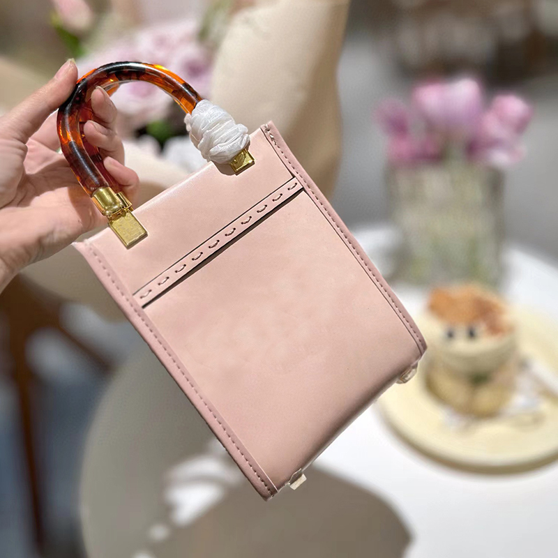 

Womens Crossbody Bags Designer Totes Handbags Bag Summer Pink High Quality Leather Ladies Mini Tote Shoulder Bag Cross Body, Black
