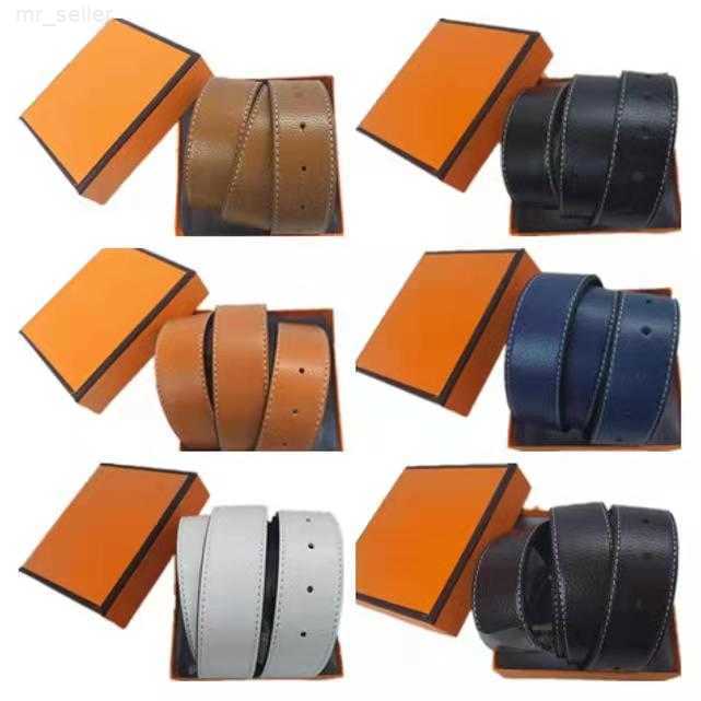

Betls Wholesale 2023 Mens Womens Designer Belt Genuine Cowhide Leather black Gold+silver Buckle Size 105-125CM with orange Box Free ship, White