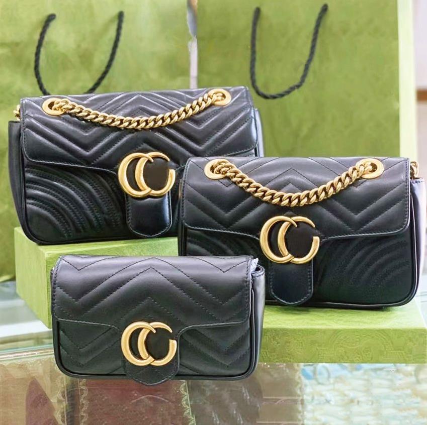 

2023 FASHION Marmont WOMEN luxurys designers bags real leather Handbags chain Cosmetic messenger Shopping shoulder bag Totes lady wallet purse, #6