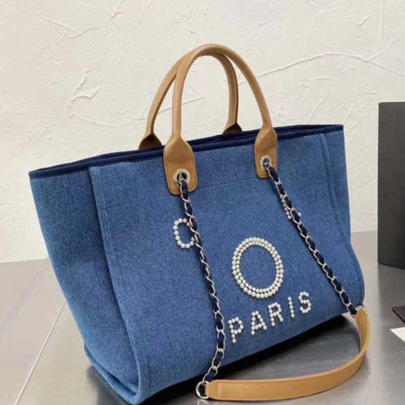 

Luxury Women's Fashion Hand Bags Embroidered Brand Handbag Female Pearl Beach Bag Big Shopping Ladies Small Backpacks Canvas Chain Backpack Evening Handbags 72IF