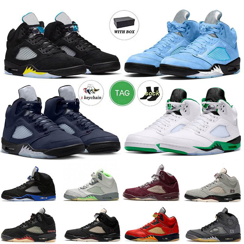 

5s new 2023 with box jumpman basketball shoes lucky green khaled mens women og sneakers us 13 white unc aqua nior Georgetown mars for her sail retro muslin trainers, C51 bluebird 40-47