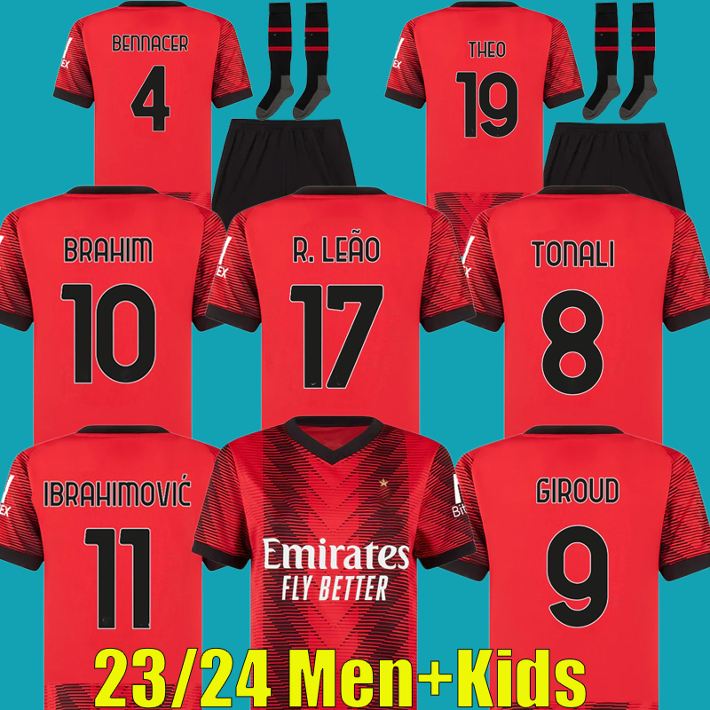 

IBRAHIMOVIC 23 24 KOCHE soccer jerseys AC GIROUD DE KETELAERE TONALI THEO MILANS football shirt special fourth 2023 2024 men kids kit uniforms