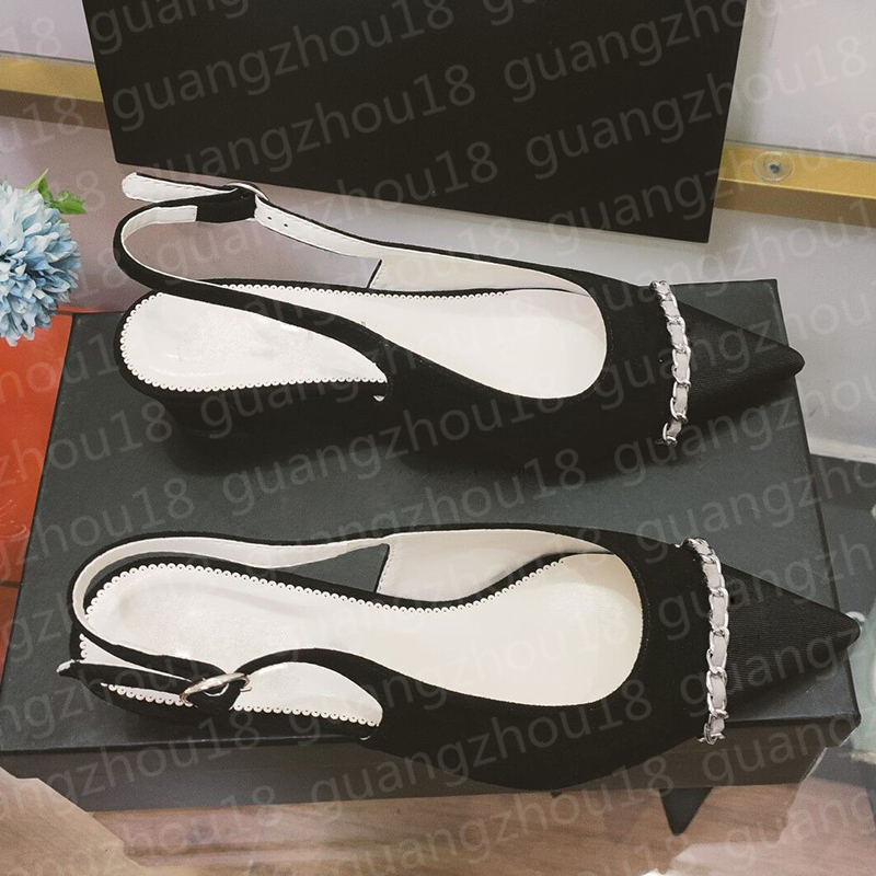 

Fashion Designer High-heeled Shoes with Chain Summer Suede Ladylike Style Shoe 23340, #1