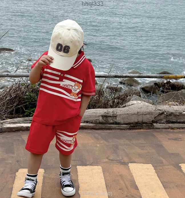 

14m3 Dx7t Designer Boys Summer Sport Clothes Sets Children Colorful Letter Short Sleeve Polo Shirts with Shorts 2pcs Kids Cotton Casual Outfits A9694, 96853