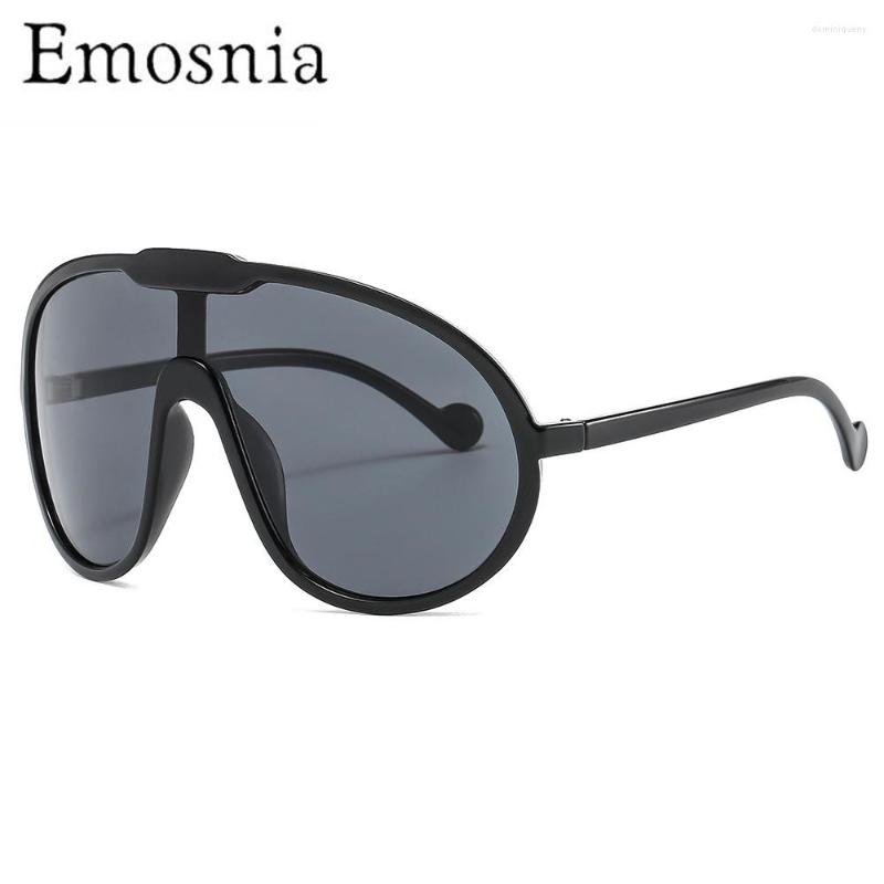 

Sunglasses Emosnia 2023 Oversized Sunglassed For Women Vintage One Piece Shield Unique Windproof Uv400 Sun Glasses Men Retro Eyewear