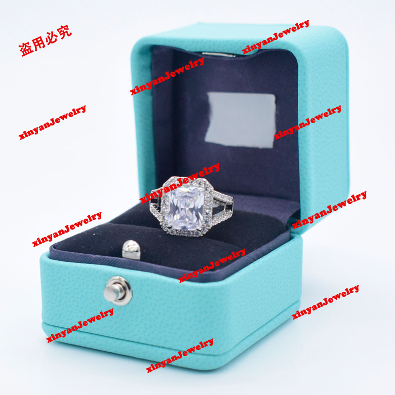 

Designer Luxury Women Silver Ring Oval Diamond Engagement Wedding Band Rings For Women Bridal