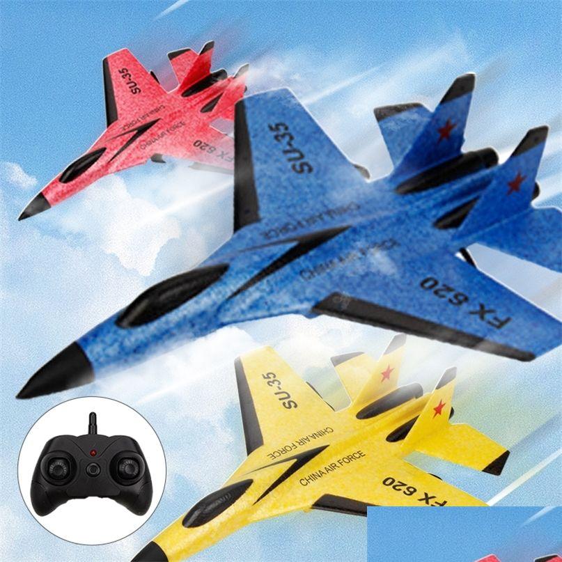 

Electric/Rc Aircraft Electricrc Su35 Rc Remote Control Airplane 2.4G Fighter With Lamp Plane Glider Epp Foam Toys Kids Gift Drop Del Dhzop, Yellow-su35-2b