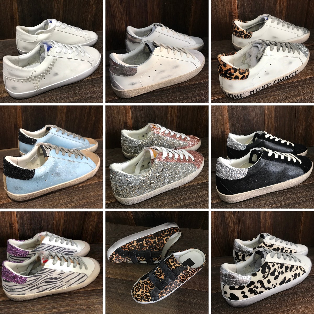 

fashion shoes New Italy Golden Women Sneakers Super Star Shoes Luxury Sequin Classic White Do -Old Dirty Designer Man Shoes Woman, Star 10 silver star