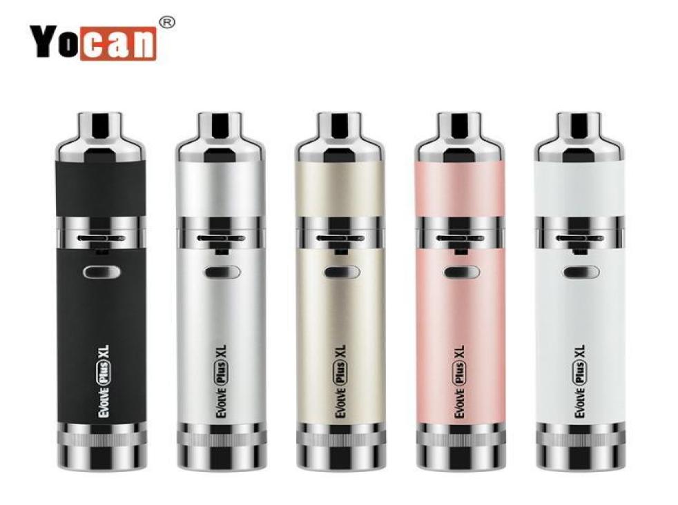 

100 Original Yocan Evolve Plus XL kit Wax pen with 1400mah Battery Dab Pen Vaporizer Kit Silicon Jar Quad Quartz Rod Coil Uni8891936, Multi
