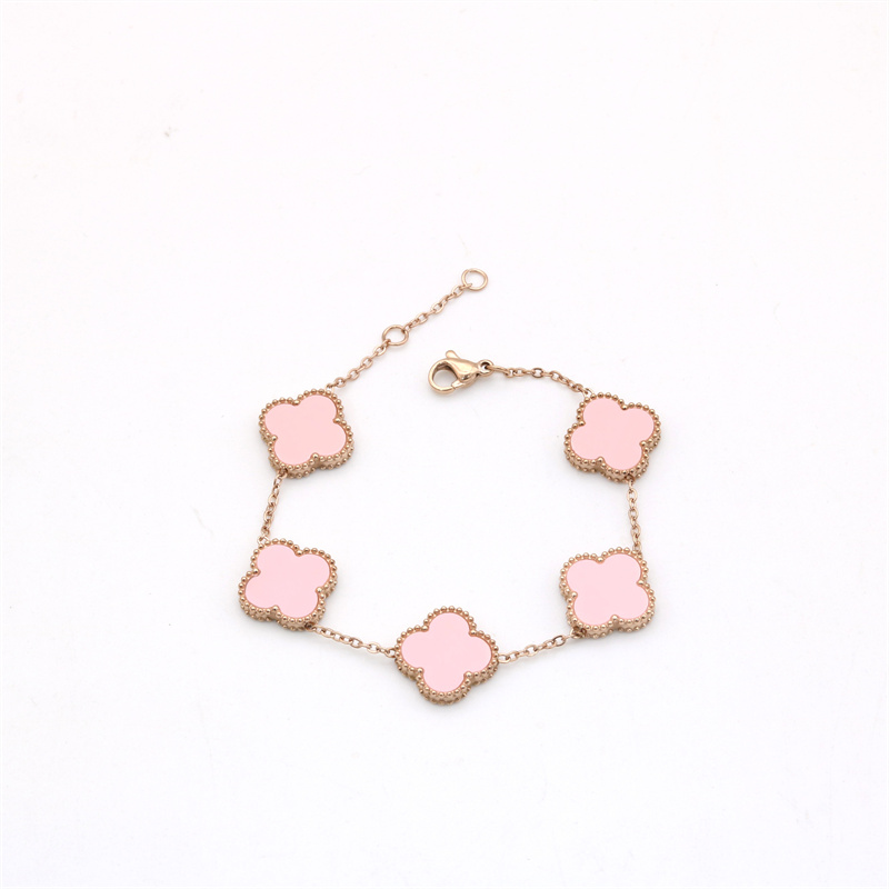 

van clover bracelet pulsera silver bracelet bracelet 14K gold-plated stainless steel female bracelet wedding gift accessoriesValentine's day gift set ornaments