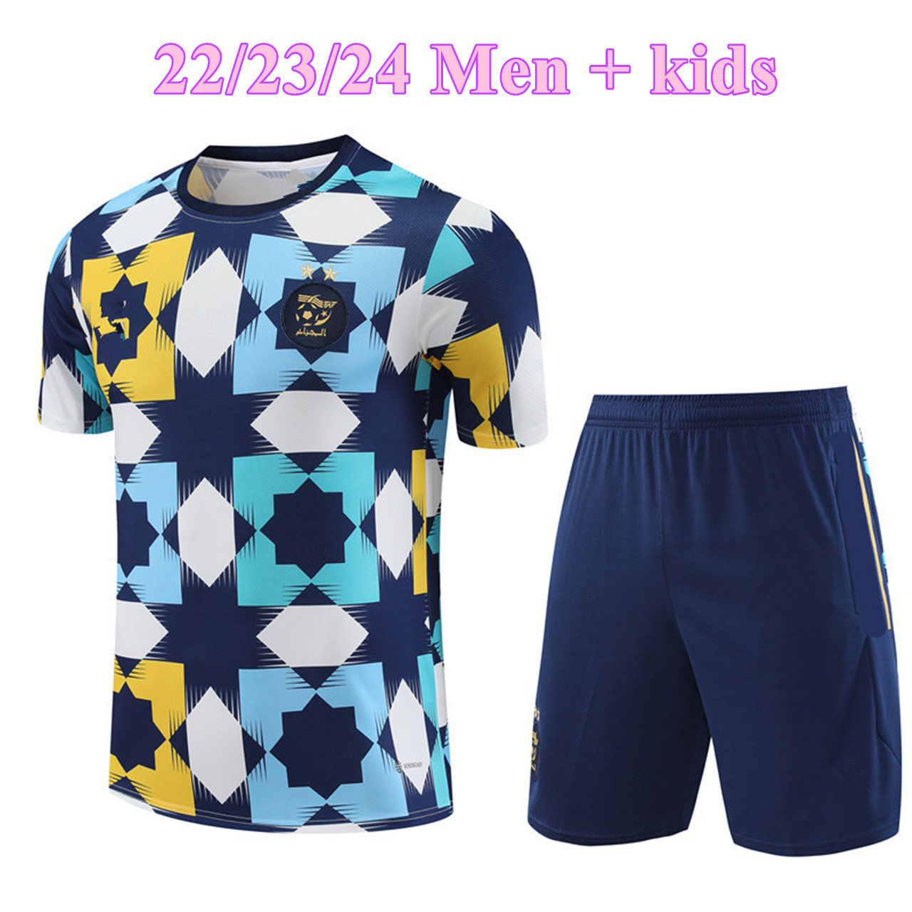 

2023 Algeria Algerie football Tracksuit jerseys kit set 22 23 24 NEW SHORTS SLEEVES Training suit soccer tracksuits survetement foot chandal futbol sportswear top, 23 24 training