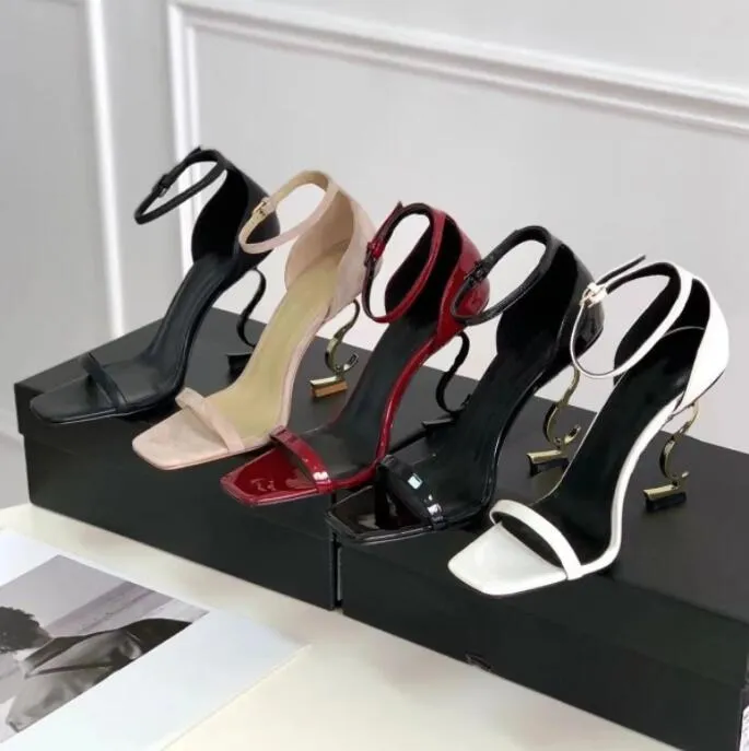 

Women Summer Dress Shoes High Heels Women Designer Genuine Leather High Heels Ladies Sandals Wedding Black Gold Gold 10cm Heel 35-44, Color 12