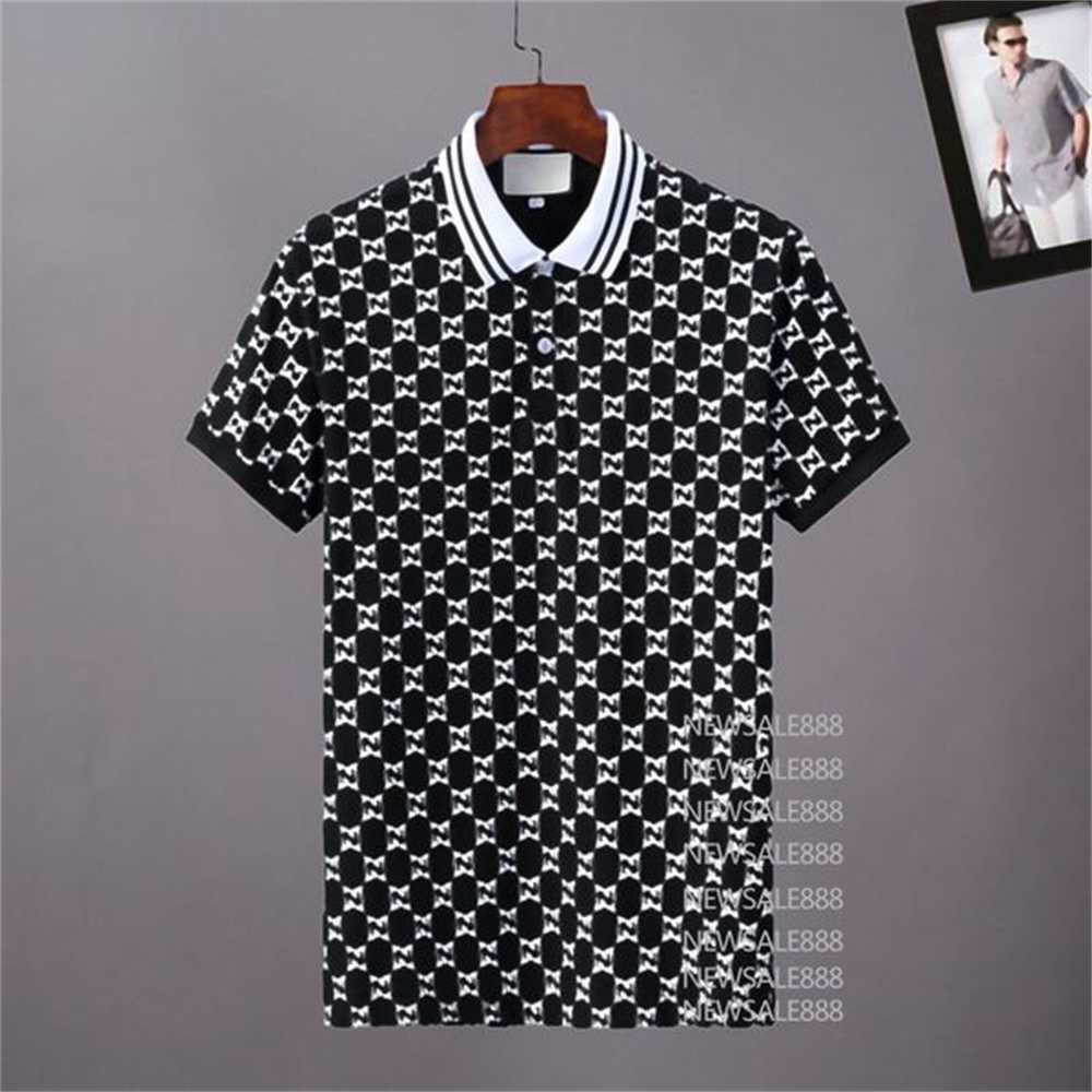 

Mens Stylist Polo Shirts Luxury Italy Men Clothes Short Sleeve Fashion Casual Men's Summer T Shirt Many colors are available Size -3XL 2LYT, Beige