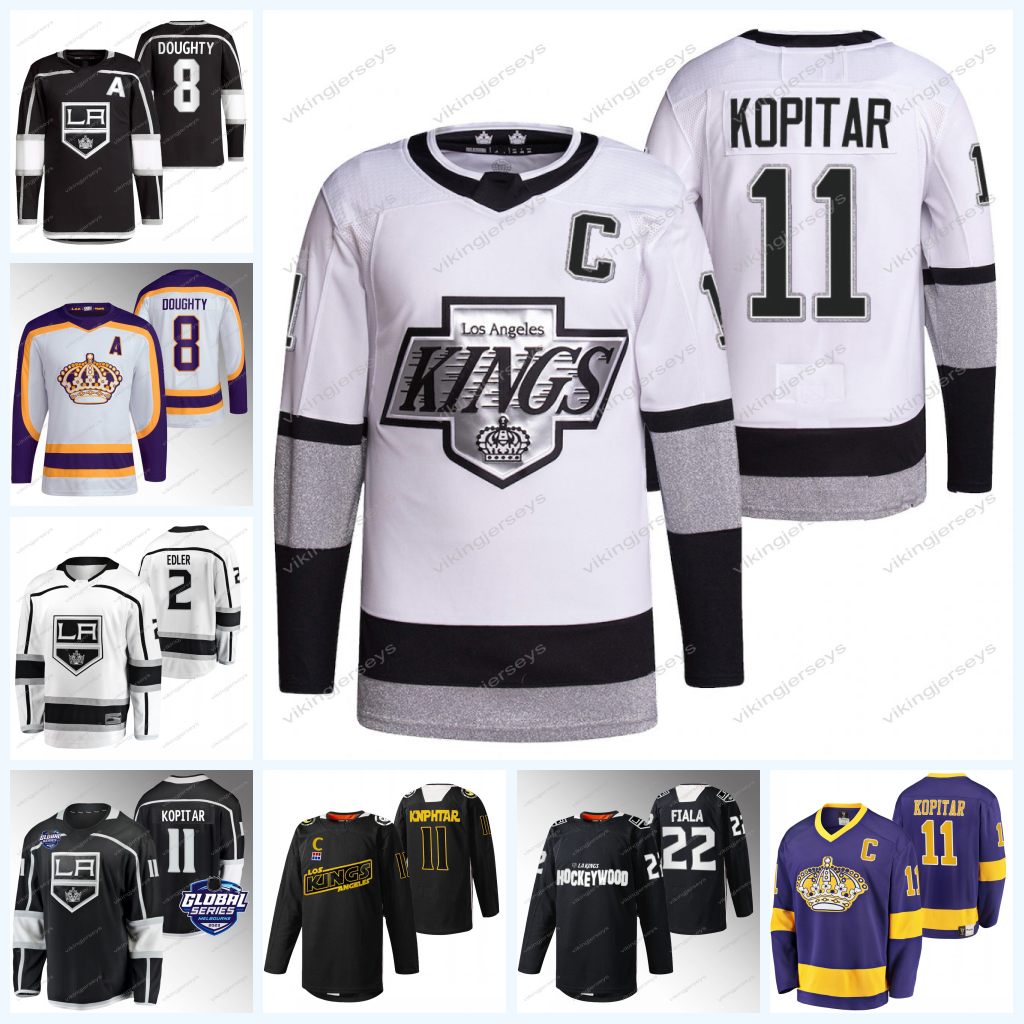 

Anze Kopitar Jersey Kevin Fiala Trevor Moore Lias Andersson Mikey Anderson Tobias Bjornfot Brandt Clarke Iafallo Arthur Kaliyev Kevin Connauton Hayden Hodgson, Black