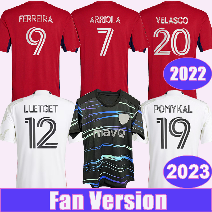 

2023 ARRIOLA Mens Soccer Jerseys POMYKAL VELASCO FERREIRA SCHON REDZIC ELMEDKHAR TWUMASI HEDGES Home Away 3rd Football Shirt Short Sleeve Uniforms, Qm13462 2022 home ml patch