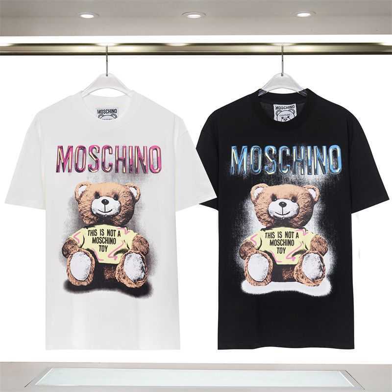 

2023 mens t shirt designer moschino shirt technical printing short sleeve casual breathable sweatshirt letter-printed pure 100% cotton lovers'clothing, Colour 17