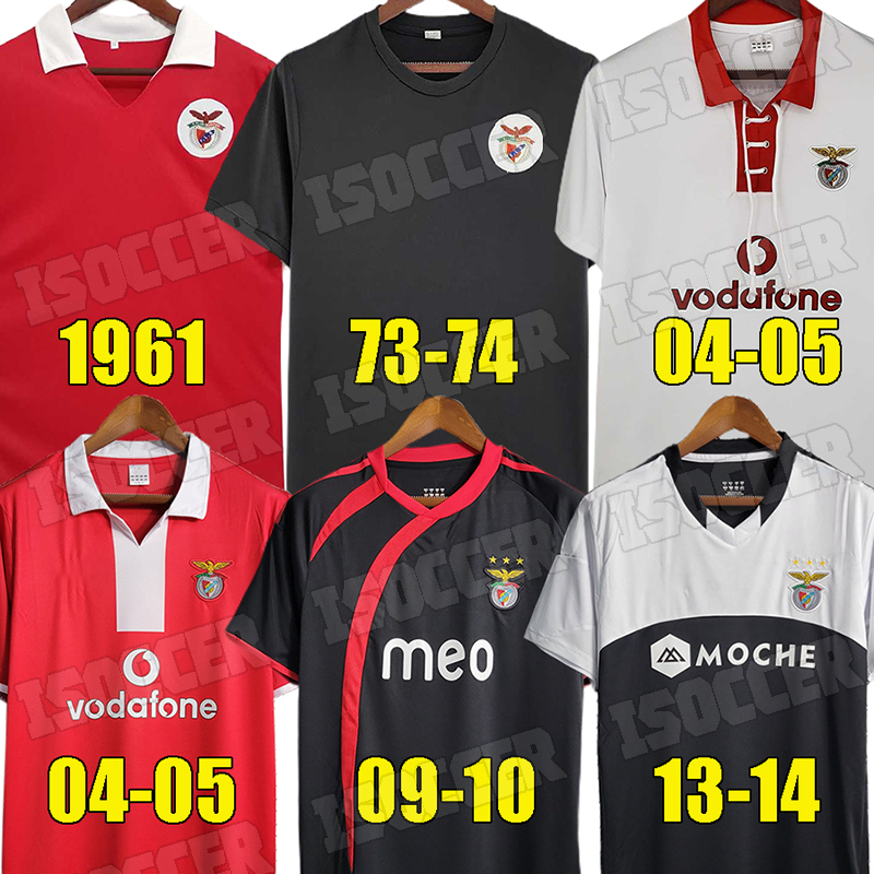 

Benfica Retro away soccer jerseys 1961 1973 1974 2004 2005 2009 2010 2013 2014 classic vintage 61 73 74 75 04 05 09 10 13 14 94 95 WHITE RED BFC men football shirt, 1961 home