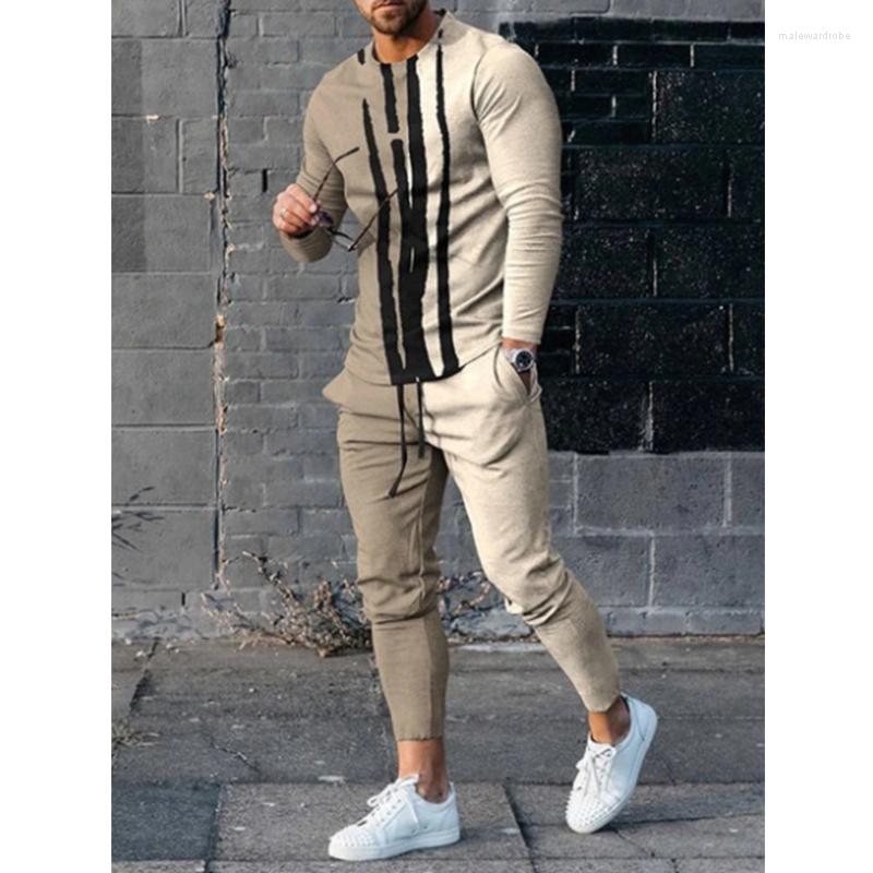 

Men' Tracksuits Spring Autumn Tracksuit Long Sleeve T Shirt Sweatpants Suit Men Streetwear Vintage Sweatshirt Oversized Clothing 2 Piece, Style 10