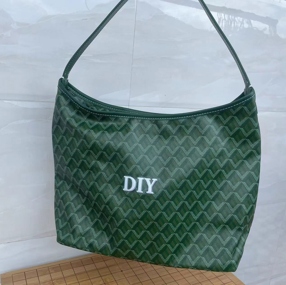 

Totes Women bag Genuine leather hobo zipper Single shoulder DIY Do It Yourself handmade Customized handbag personalized bag customizing initials stripes A2, Red