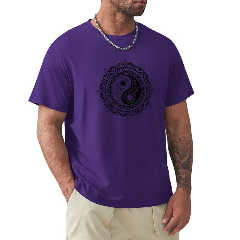 

Men's Polos Yin Yang Symbol in a Mandala T-shirt Cute Tops Sweat Shirt Anime Clothes Tees Big And Tall t Shirts for Men 9AZLA, Navy